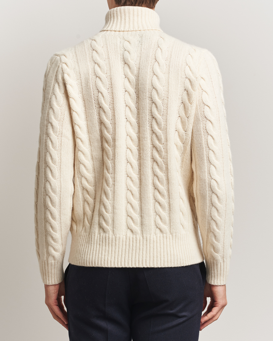 Men | Sweaters & Knitwear | Polo Ralph Lauren | Wool/Cashmere Cable Rollneck Andover Cream