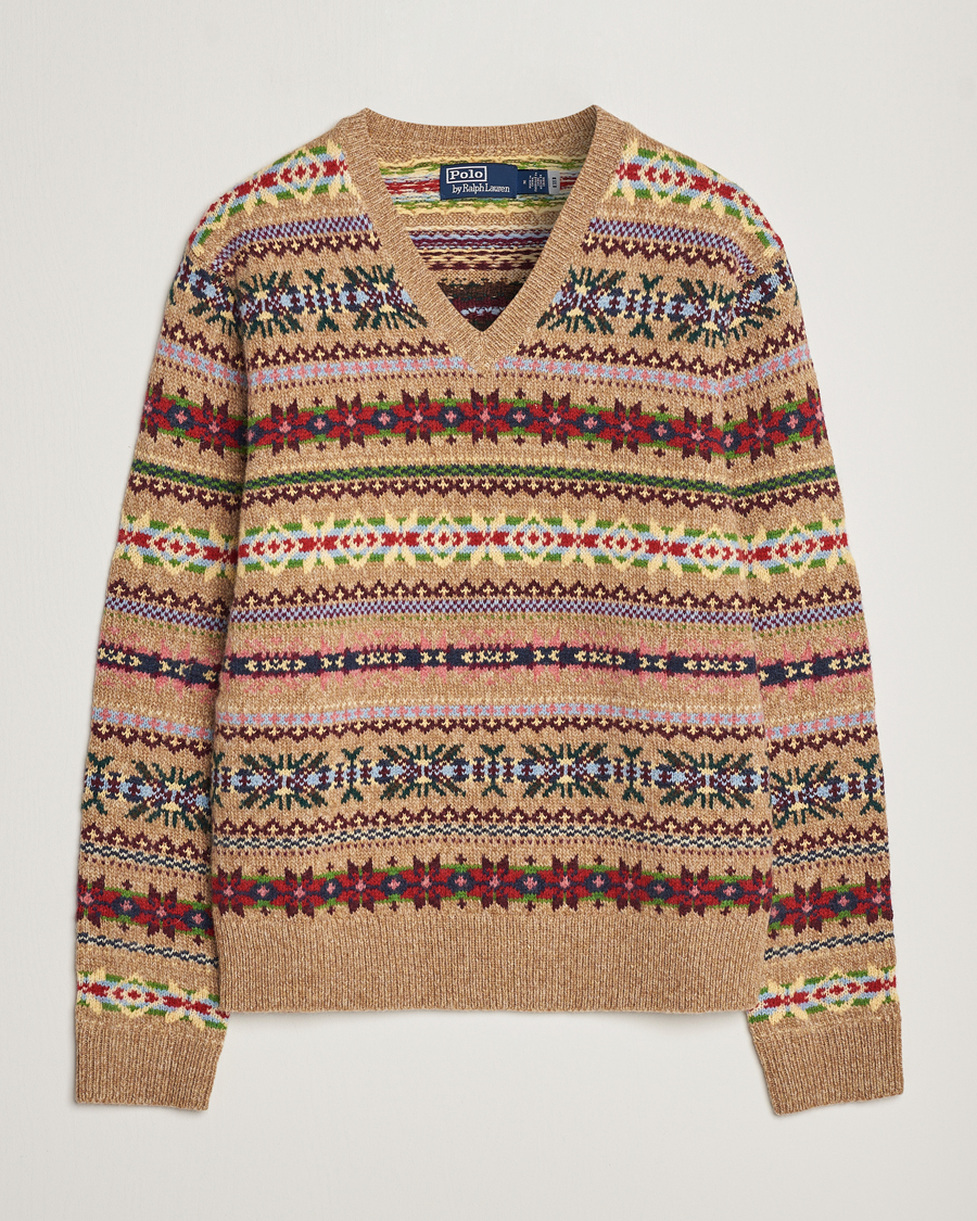 Men | Sweaters & Knitwear | Polo Ralph Lauren | Wool Knitted Fairisle Sweater Camel Combo