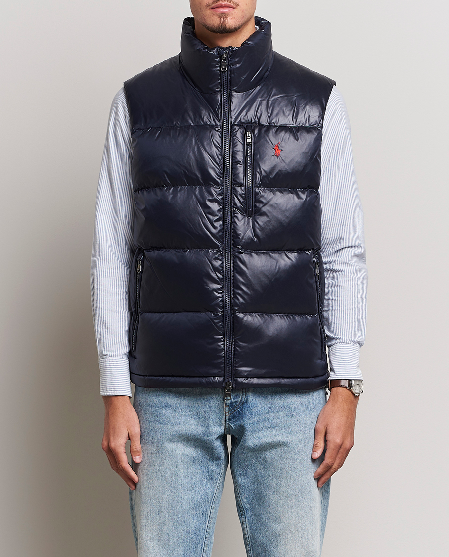 Men | Coats & Jackets | Polo Ralph Lauren | El Cap High Gloss Down Vest Collection Navy