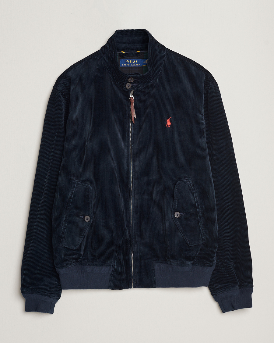 Men | Coats & Jackets | Polo Ralph Lauren | Corduroy Lined Harrington Jacket Aviator Navy