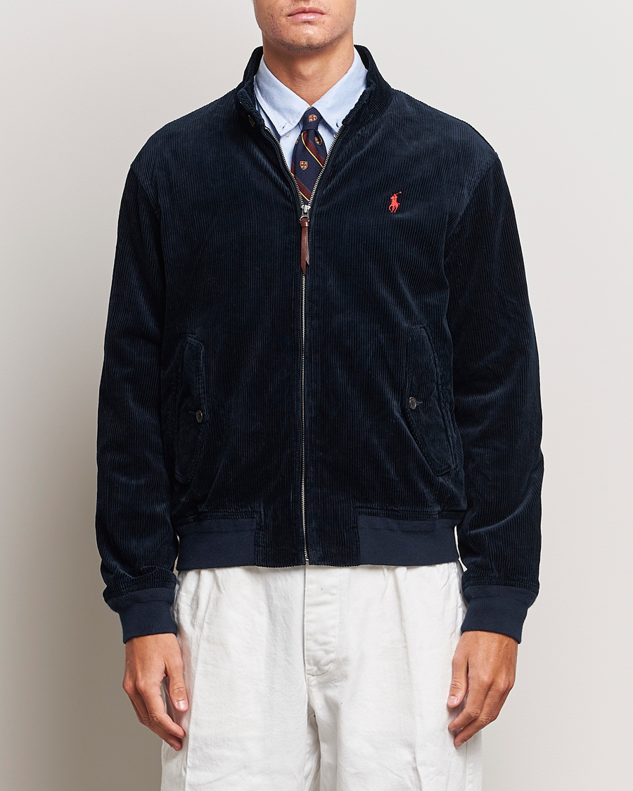Men | Coats & Jackets | Polo Ralph Lauren | Corduroy Lined Harrington Jacket Aviator Navy