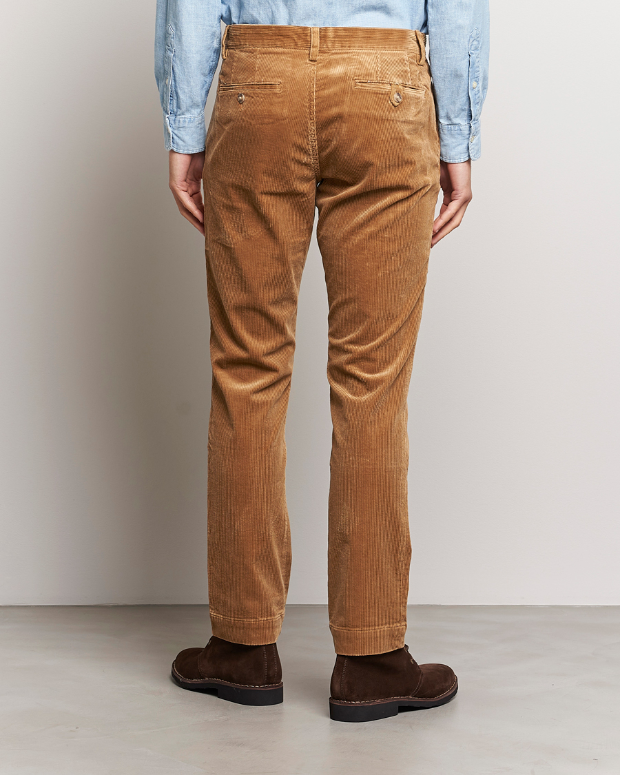 Men | Trousers | Polo Ralph Lauren | Bedford Slim Fit Corduroy Trousers Golden Brown