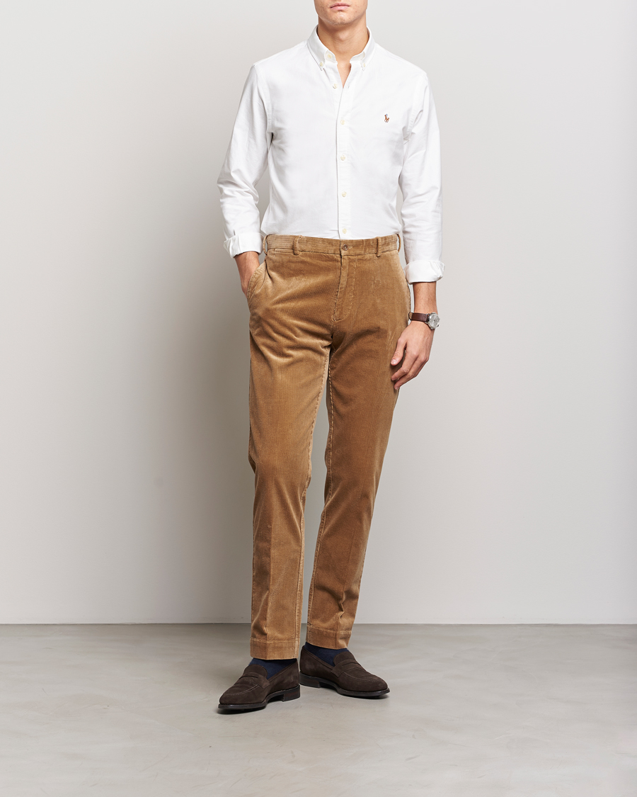 Men | Trousers | Polo Ralph Lauren | Corduroy Pleated Trousers Rustic Tan