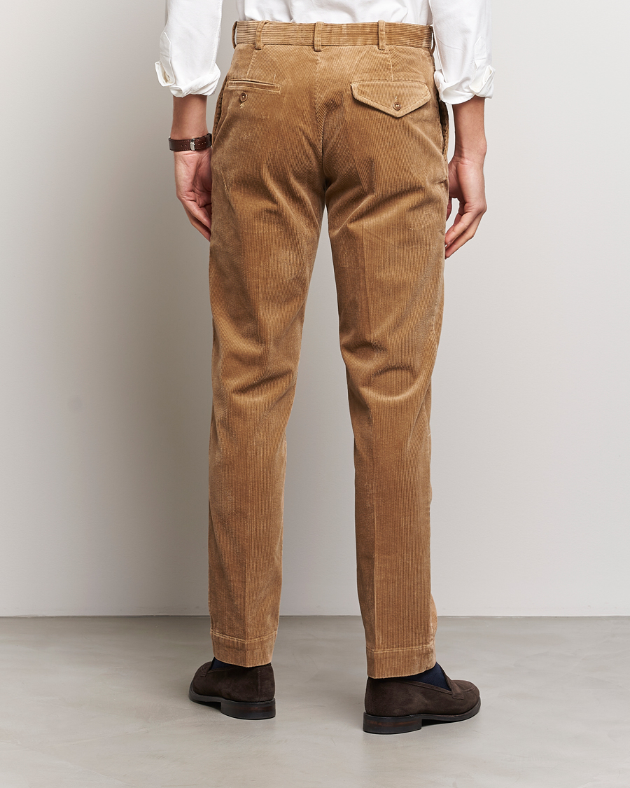 Men | Trousers | Polo Ralph Lauren | Corduroy Pleated Trousers Rustic Tan