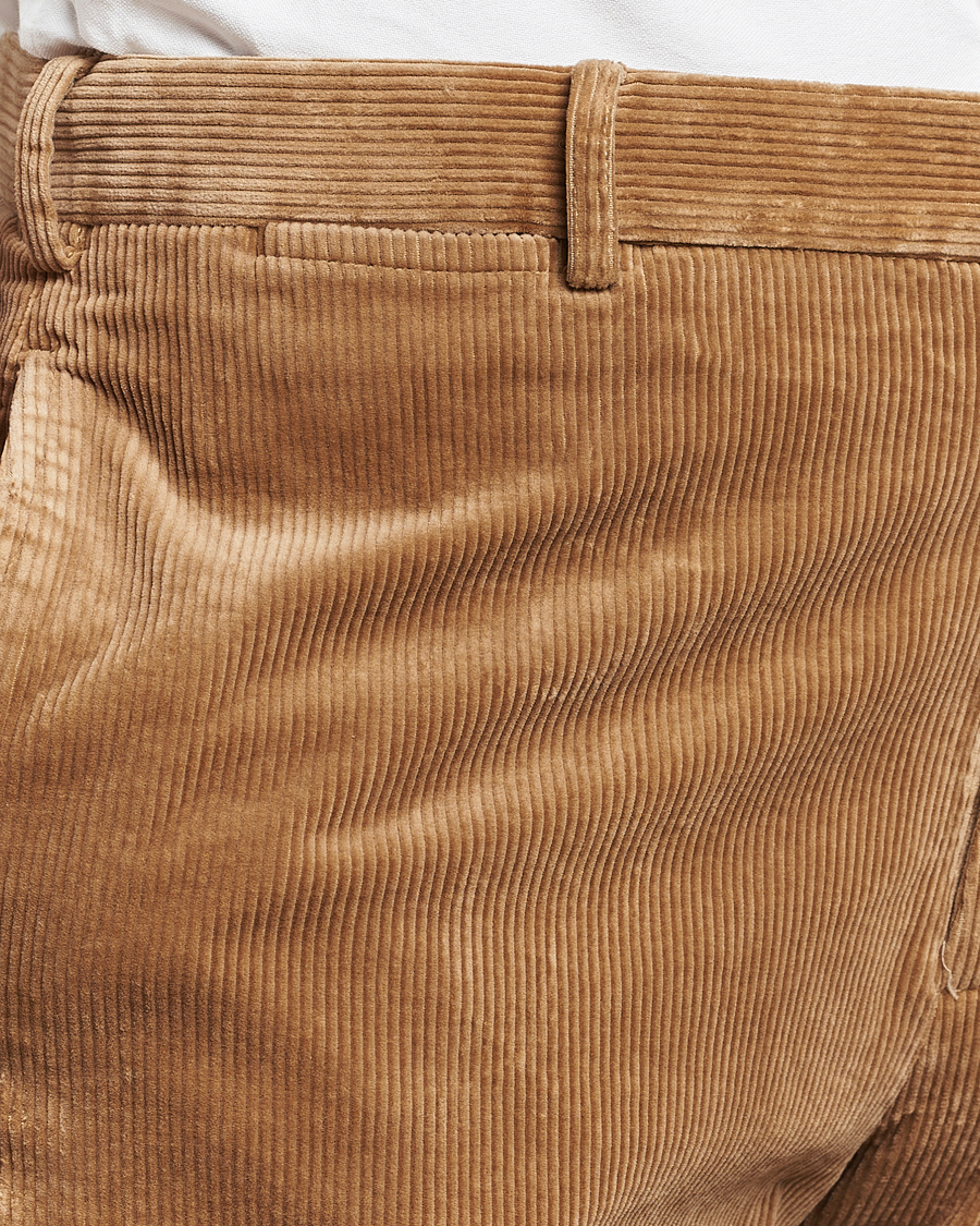 Men | Trousers | Polo Ralph Lauren | Corduroy Pleated Trousers Rustic Tan