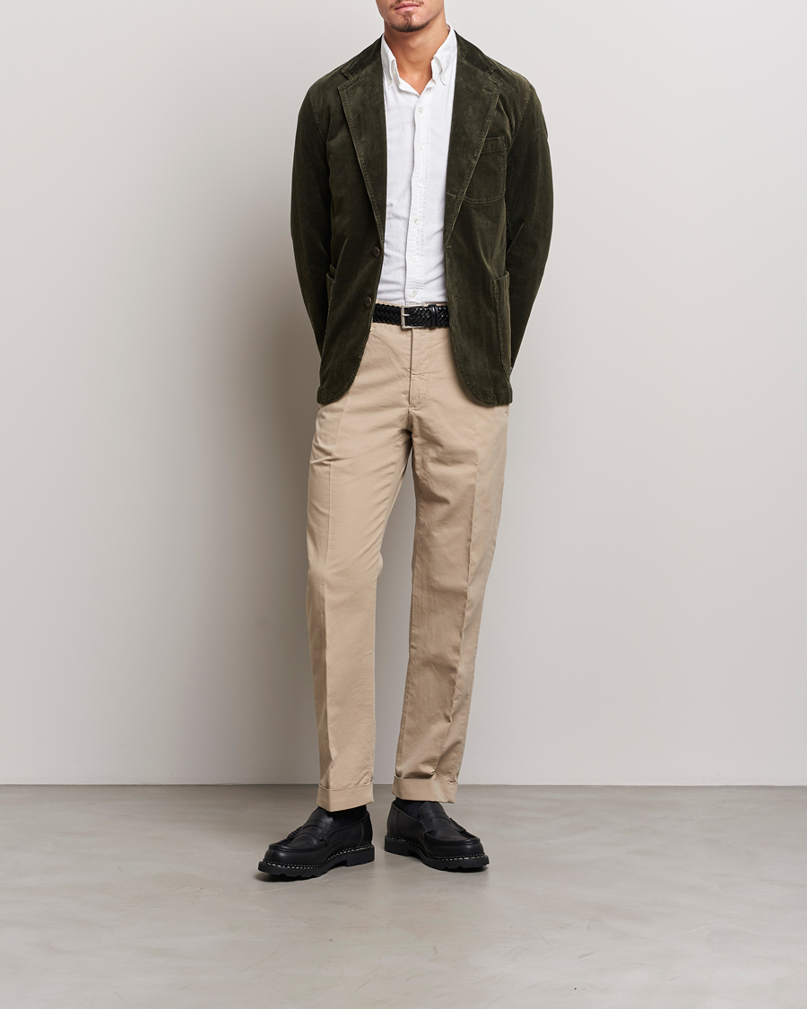 Men | Blazers | Polo Ralph Lauren | Corduroy Stretch Blazer Oil Cloth Green