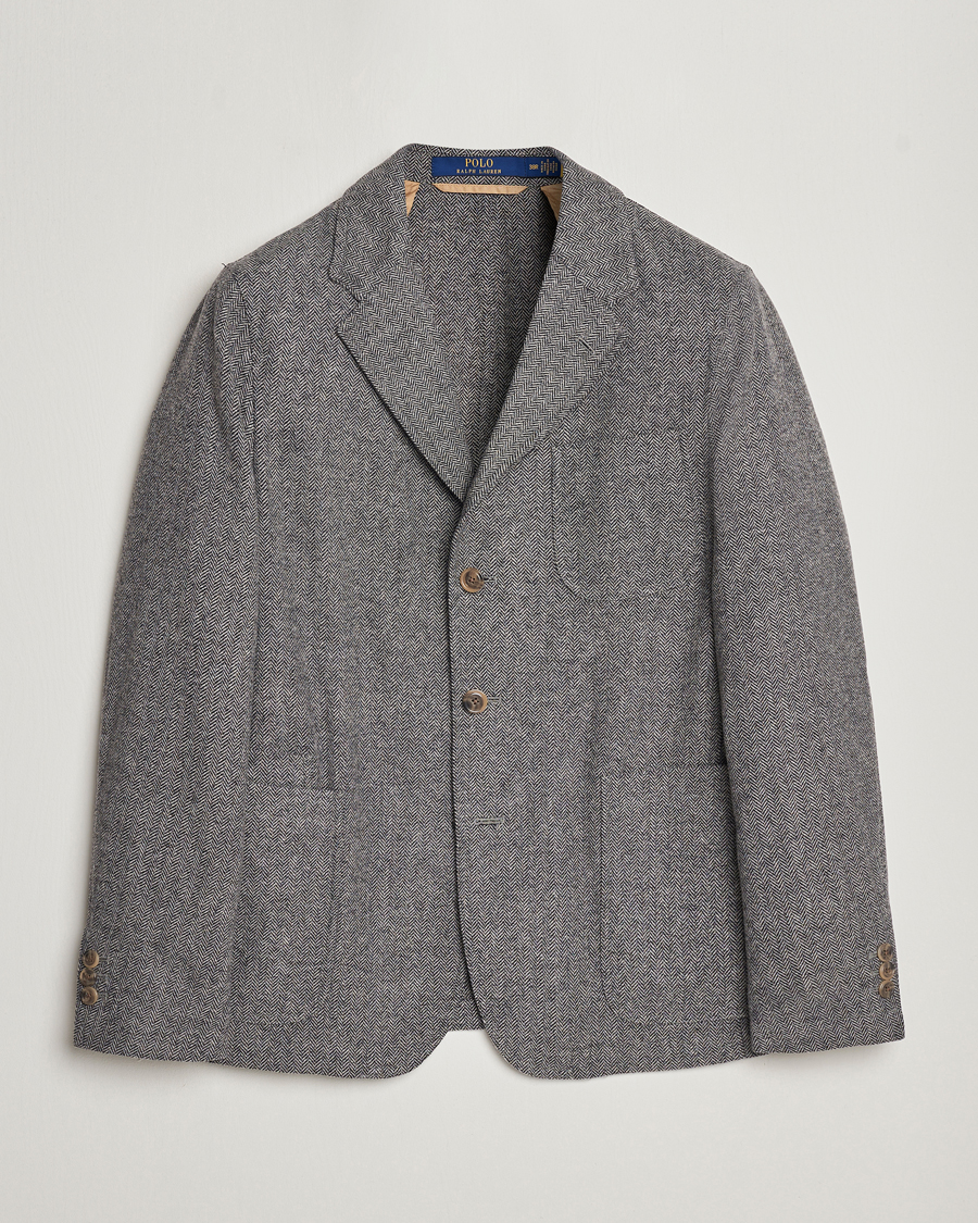 Men | Blazers | Polo Ralph Lauren | Classic Herringbone Sportcoat Black/Cream