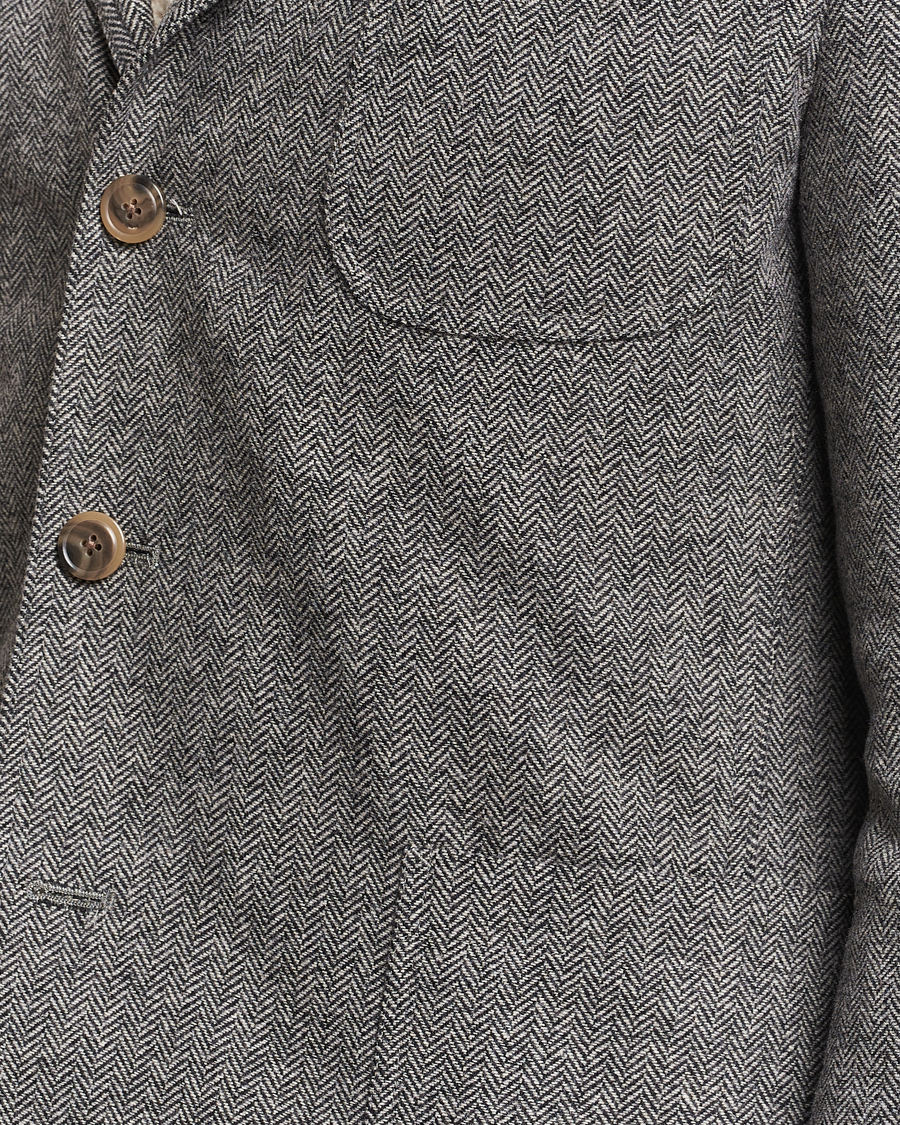 Men | Blazers | Polo Ralph Lauren | Classic Herringbone Sportcoat Black/Cream