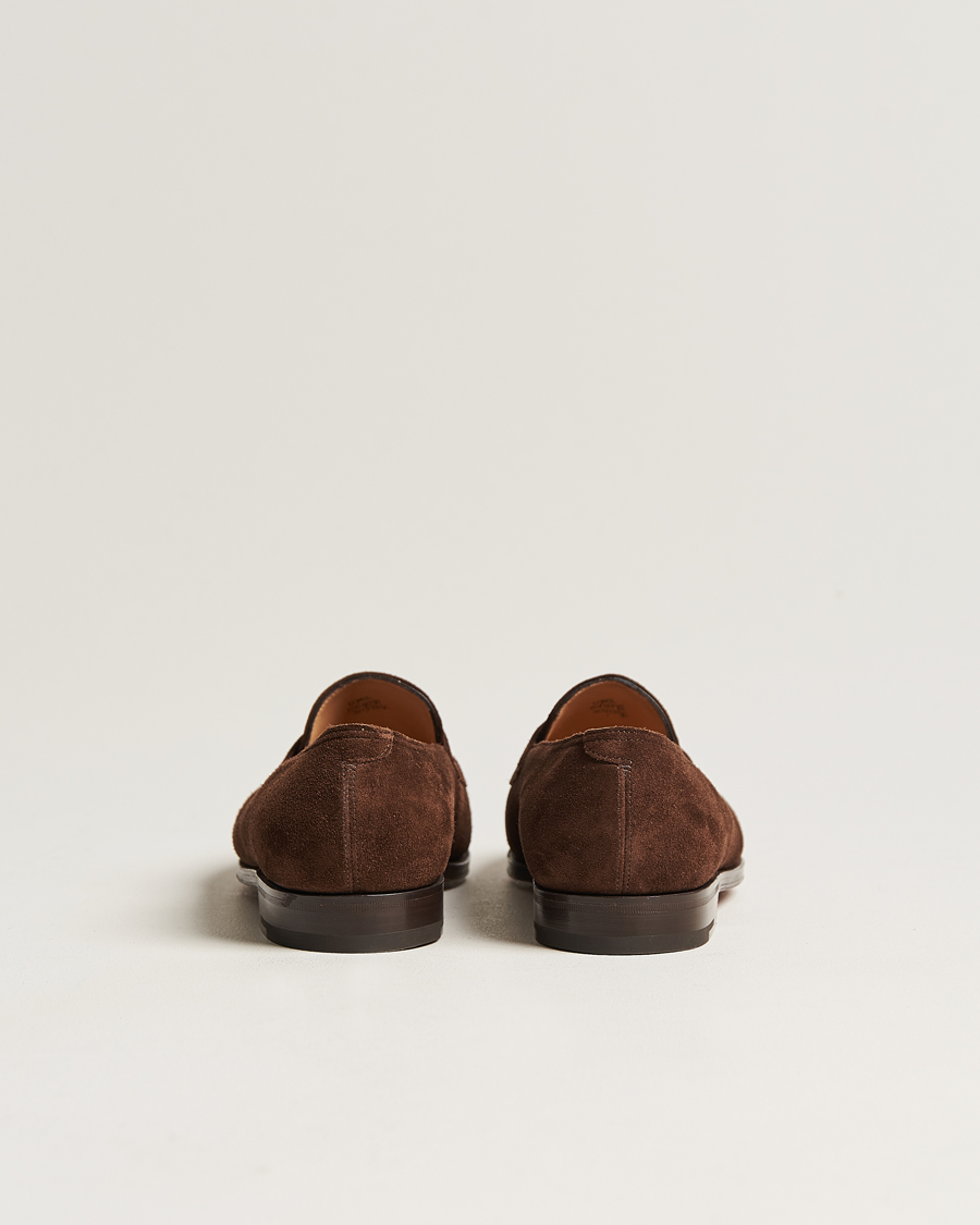 Men | Loafers | John Lobb | Lopez Penny Loafer Dark Brown Suede