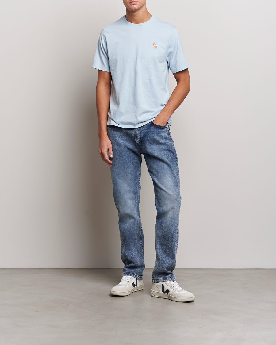 Men | T-Shirts | Maison Kitsuné | Chillax Fox T-Shirt Sky Blue