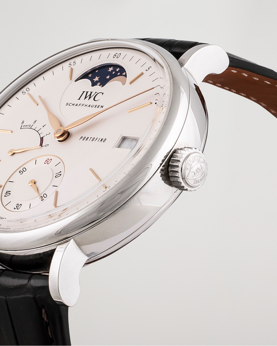 Men | IWC Pre-Owned Portofino Moon Phase IW516401 Steel White | IWC Pre-Owned | Portofino Moon Phase IW516401 Steel White