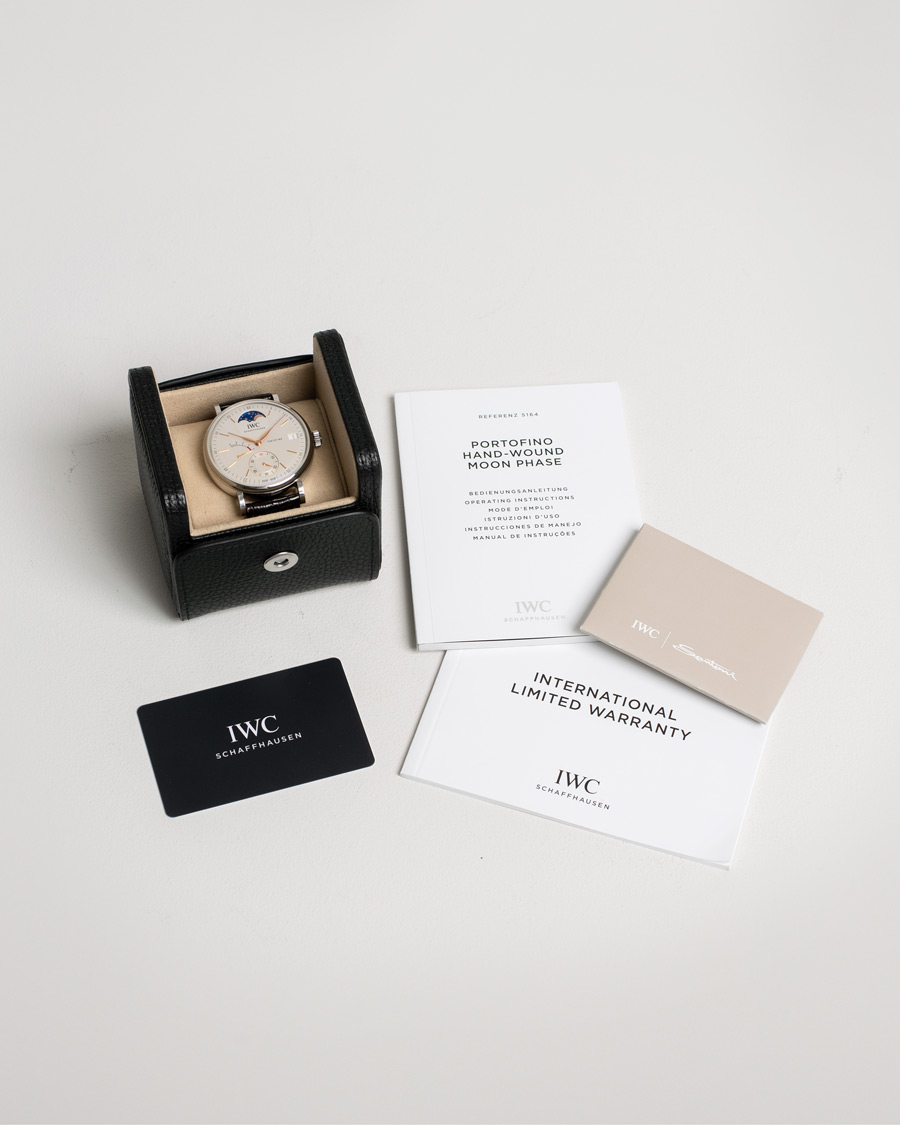 Men | IWC Pre-Owned Portofino Moon Phase IW516401 Steel White | IWC Pre-Owned | Portofino Moon Phase IW516401 Steel White