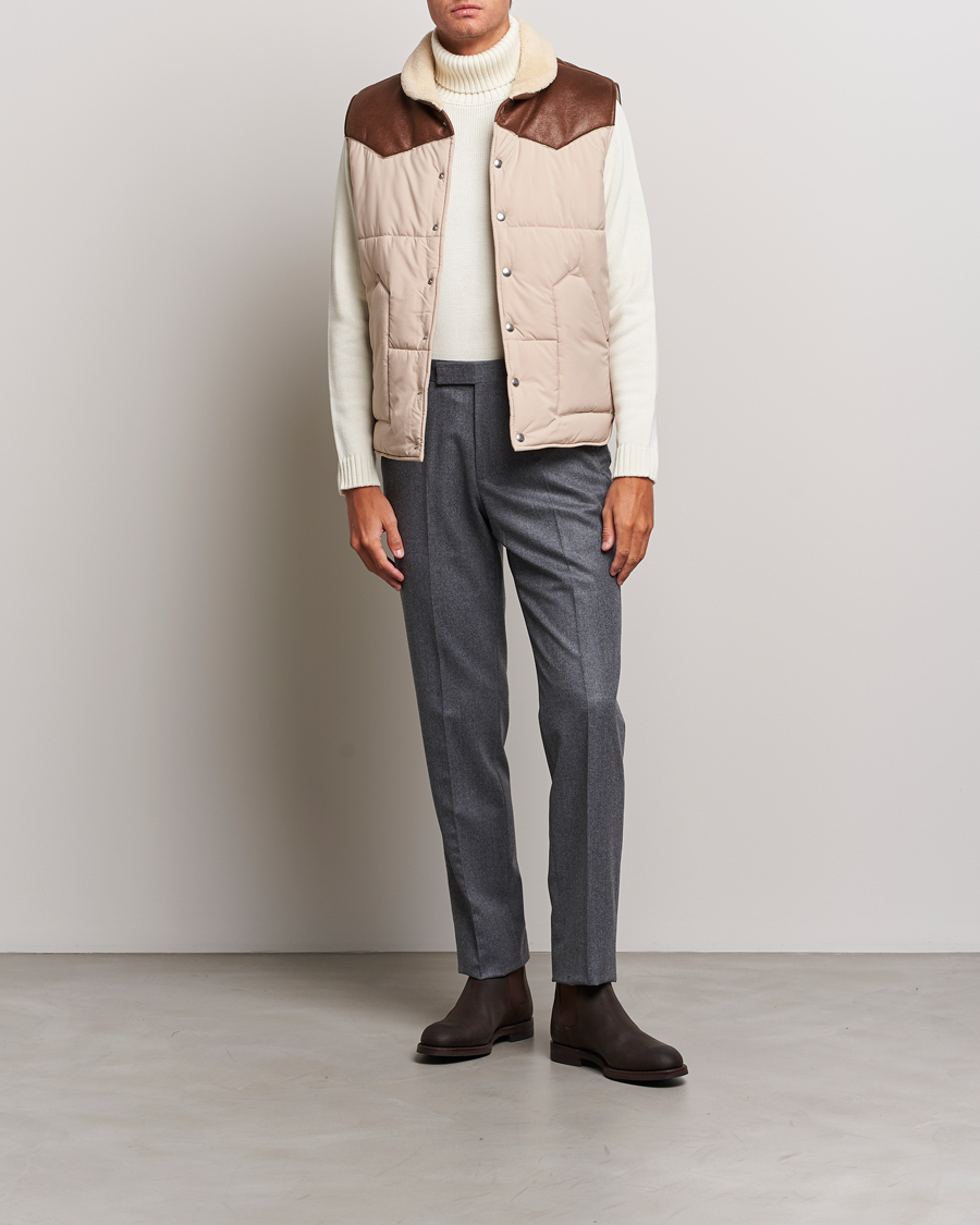 Men | Coats & Jackets | Gran Sasso | Aspen Padded Vest Beige/Brown