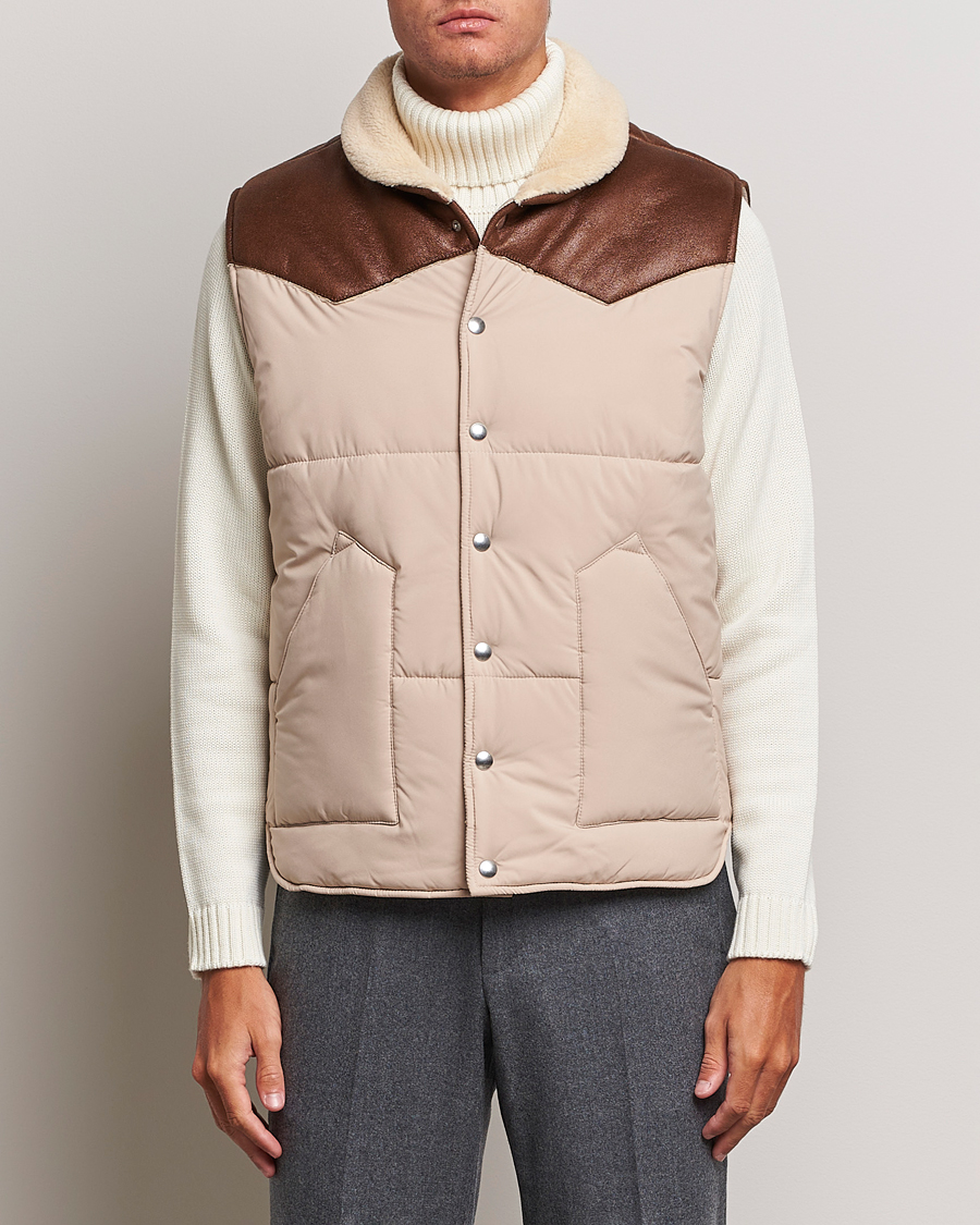 Men | Coats & Jackets | Gran Sasso | Aspen Padded Vest Beige/Brown