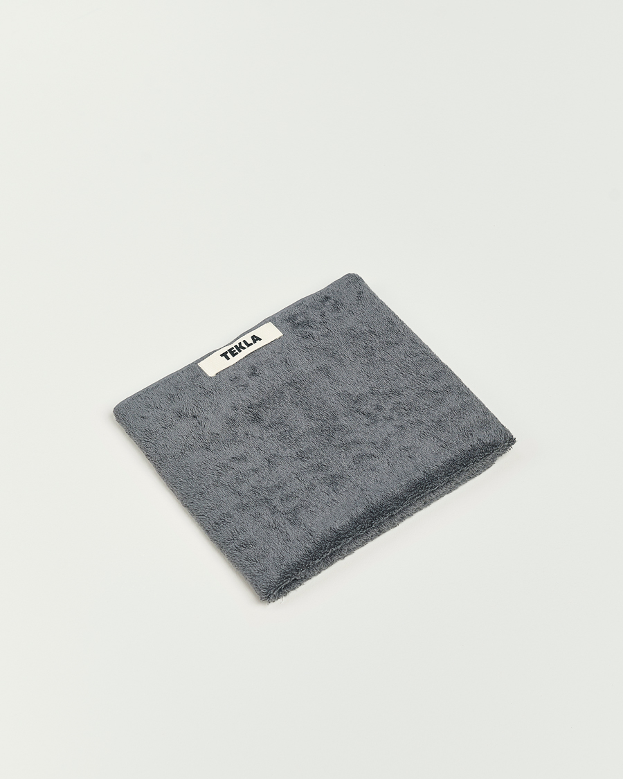 Men | Fabrics | Tekla | Organic Terry Hand Towel Charcoal Grey