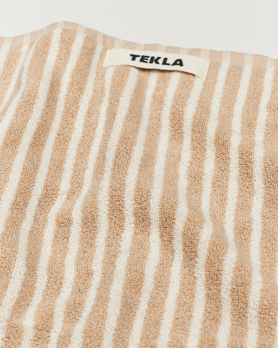Men | Fabrics | Tekla | Organic Terry Hand Towel Ivory Stripe