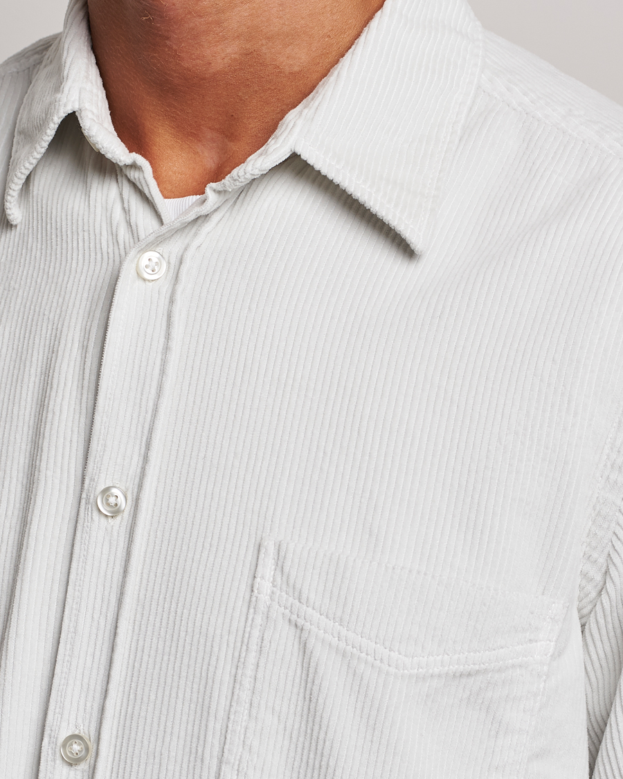 Men | Shirts | BOSS ORANGE | Relegant Corduroy Shirt Light Grey