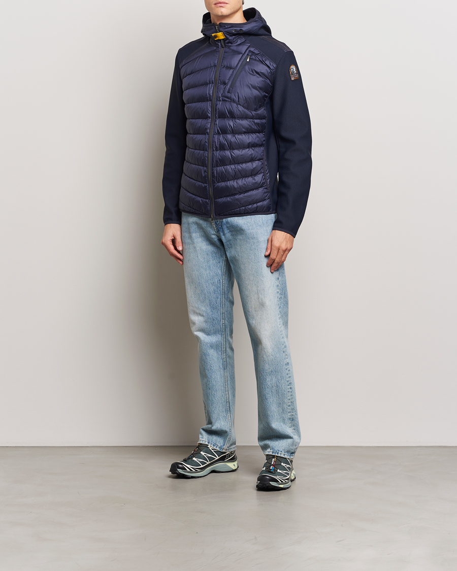 Men | Coats & Jackets | Parajumpers | Nolan Down Hybrid Hooded Jacket Navy