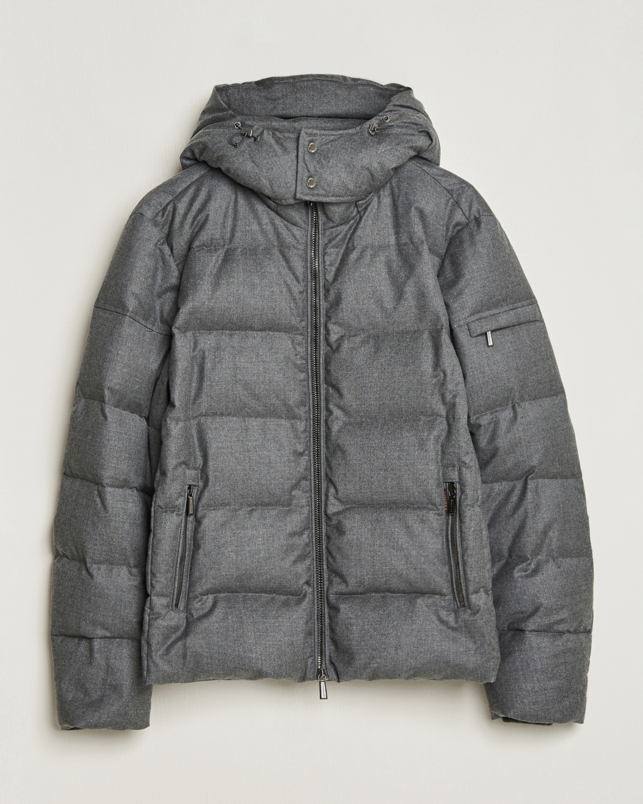 Men | Coats & Jackets | MooRER | Brett Wool/Cashmere Hooded Jacket Grey