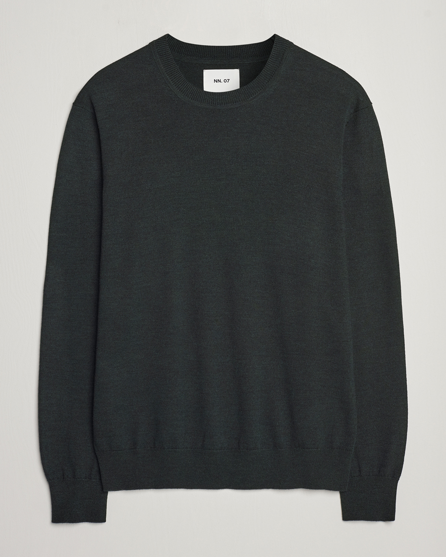 Men | Sweaters & Knitwear | NN07 | Ted Merino Crew Neck Pullover Dark Army