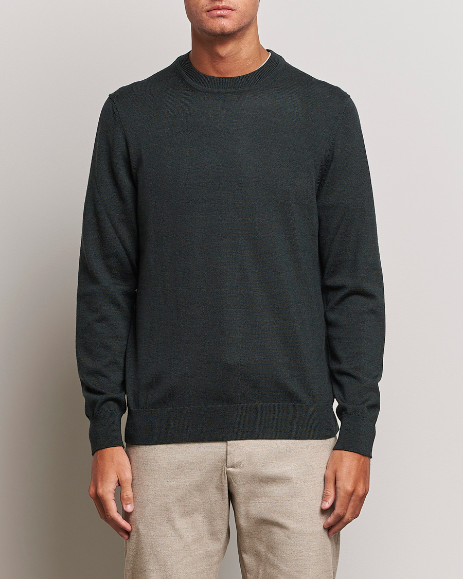 Men | Sweaters & Knitwear | NN07 | Ted Merino Crew Neck Pullover Dark Army