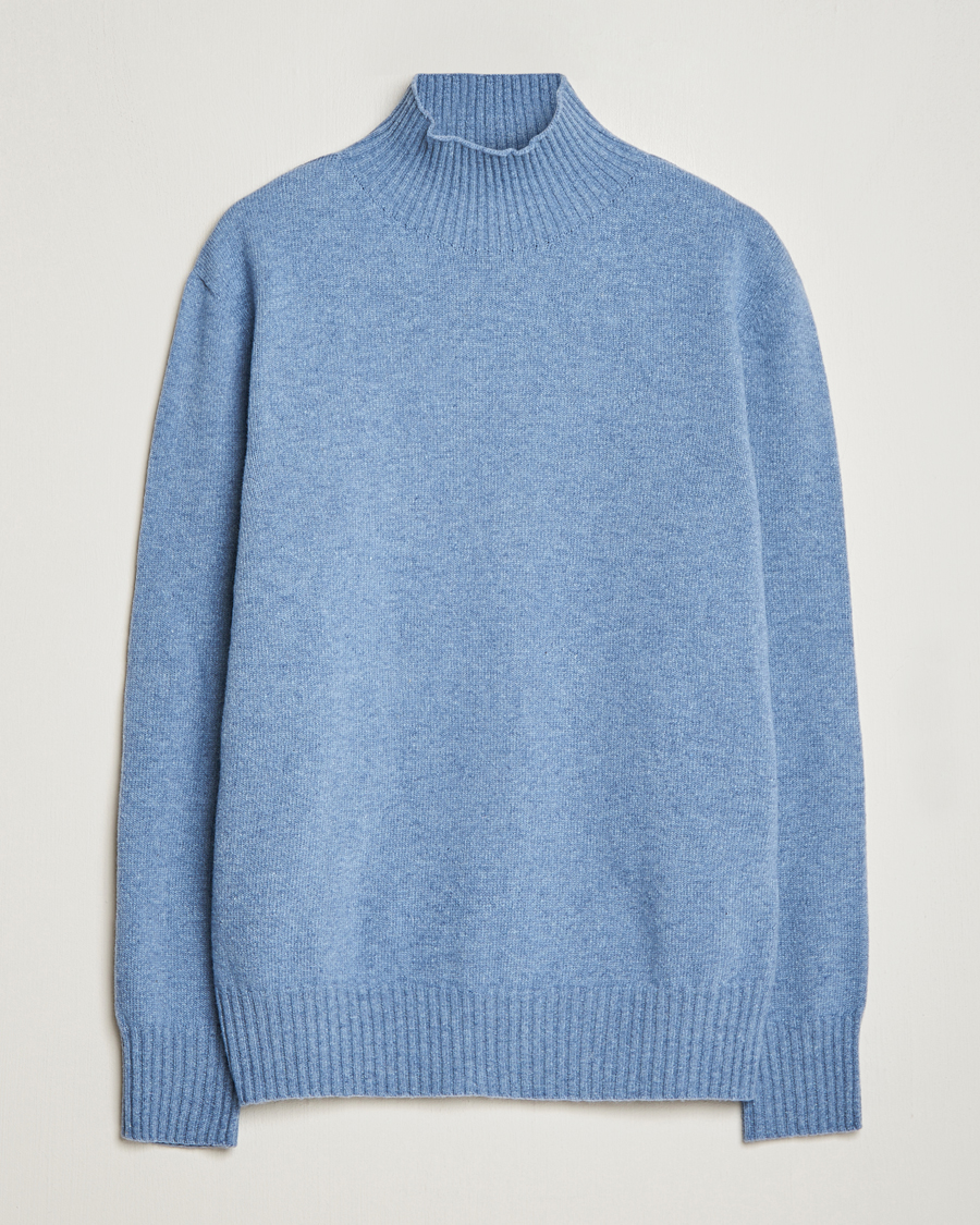 Men | Sweaters & Knitwear | NN07 | Clark Brushed Polo Dust Blue