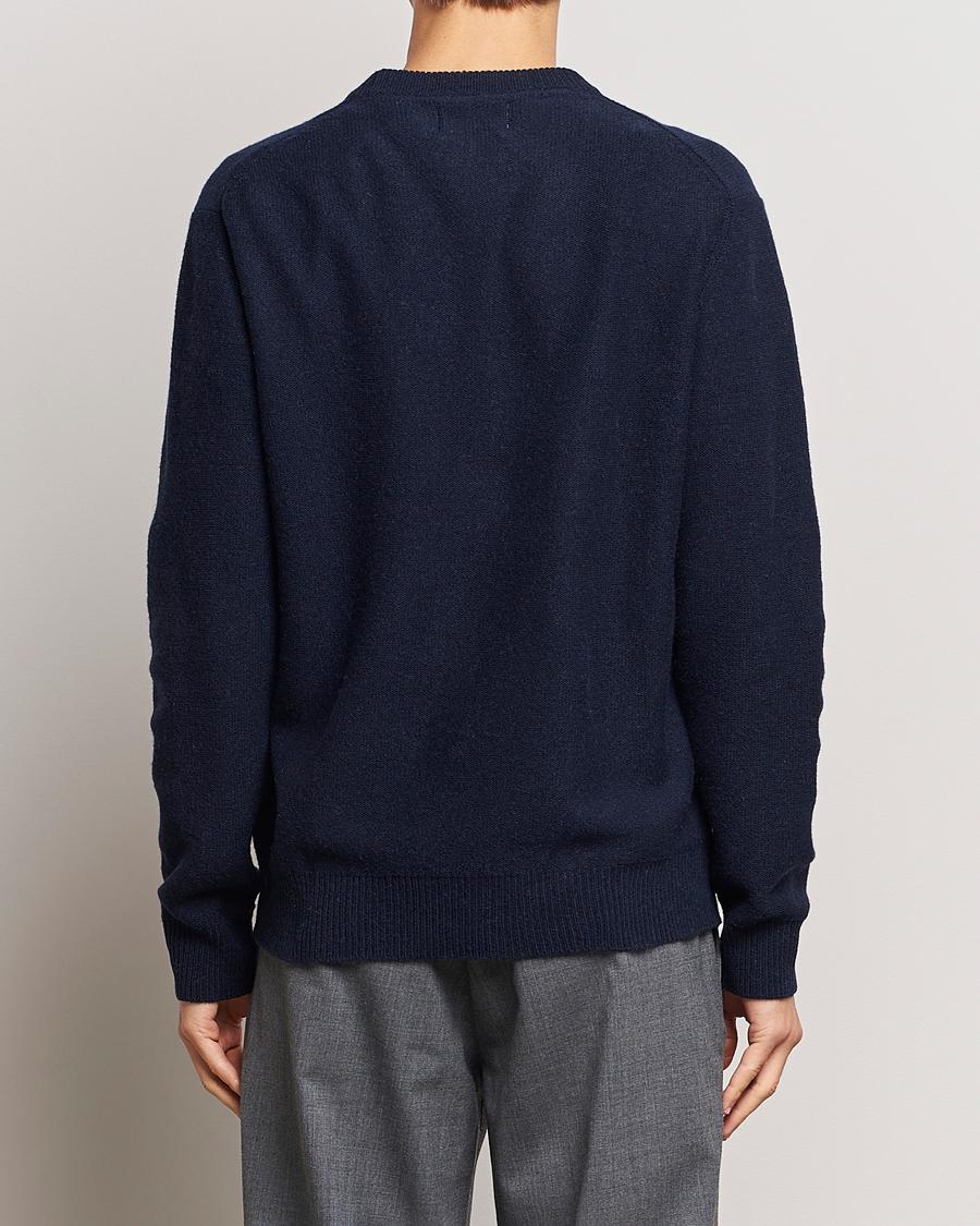 Men | Sweaters & Knitwear | NN07 | Nigel Lambswool Knitted Crew Neck Navy Blue