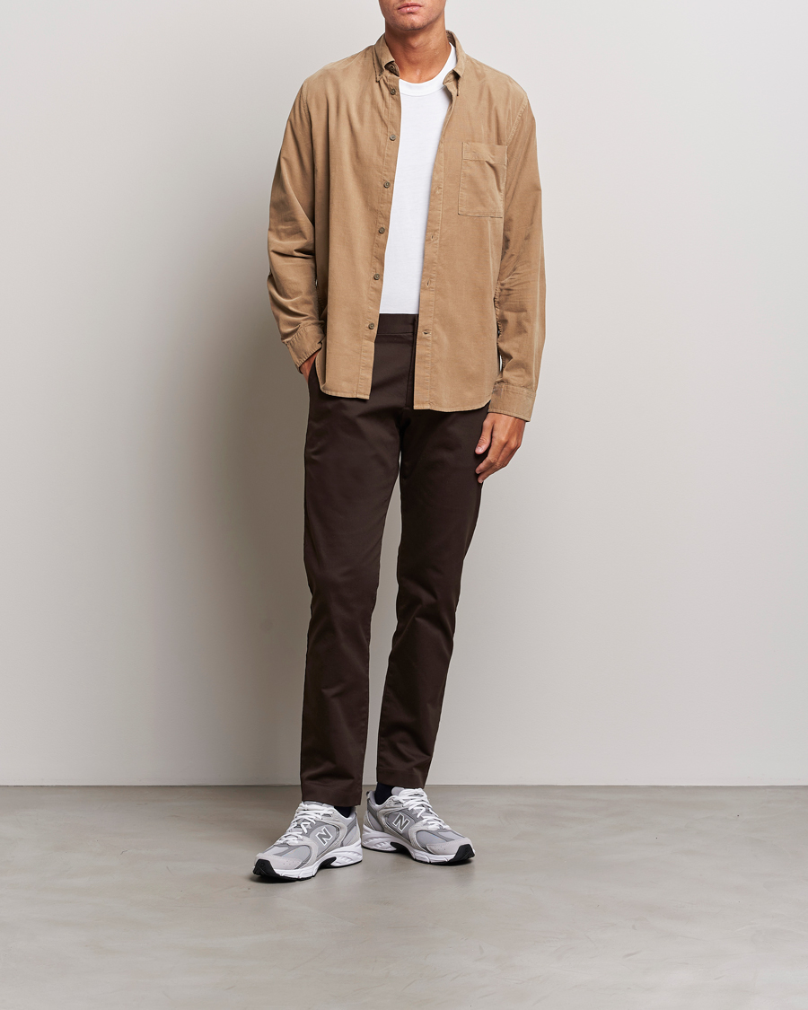 Men | Shirts | NN07 | Arne Baby Cord Shirt Shitake