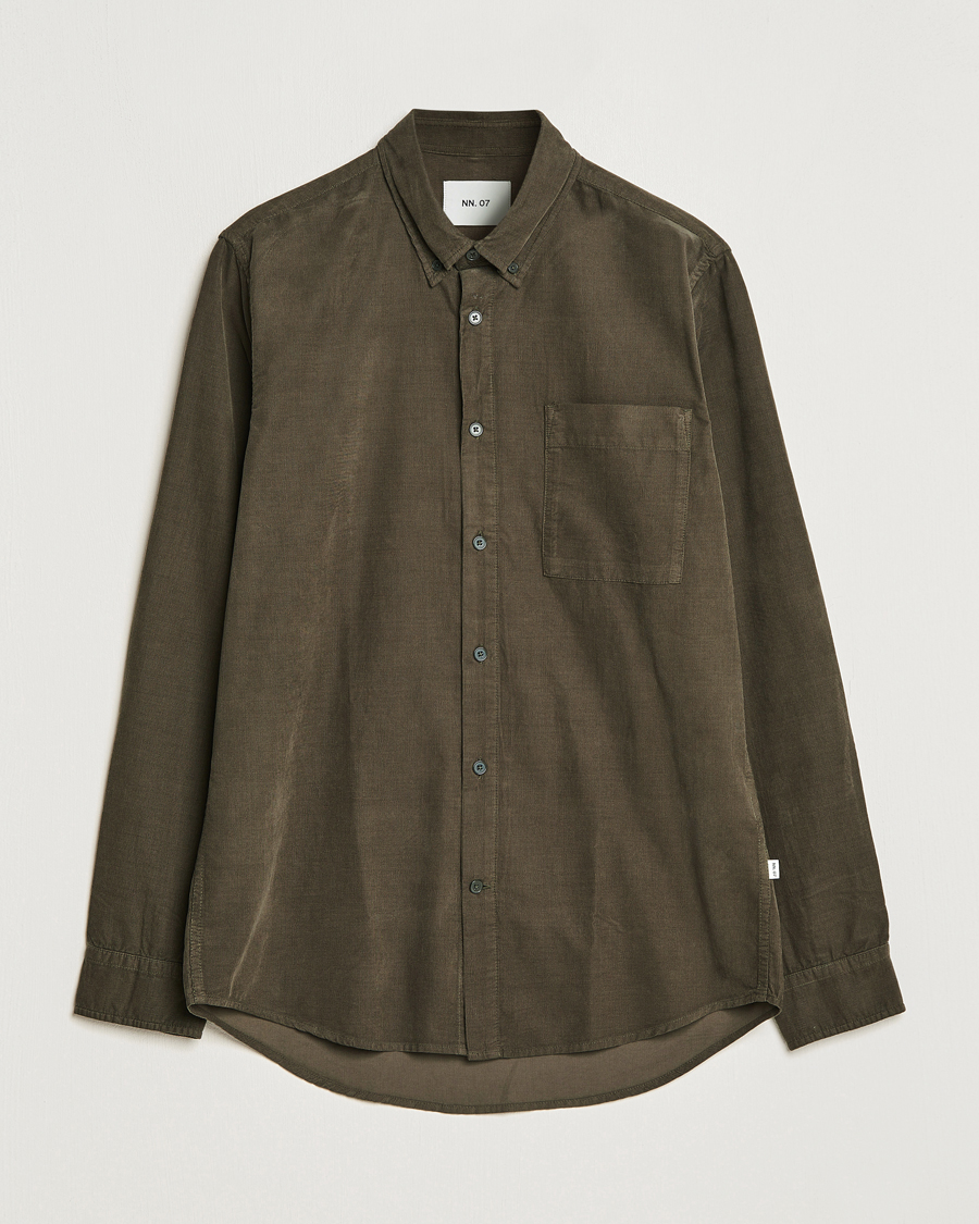 Men | Shirts | NN07 | Arne Baby Cord Shirt Dark Army