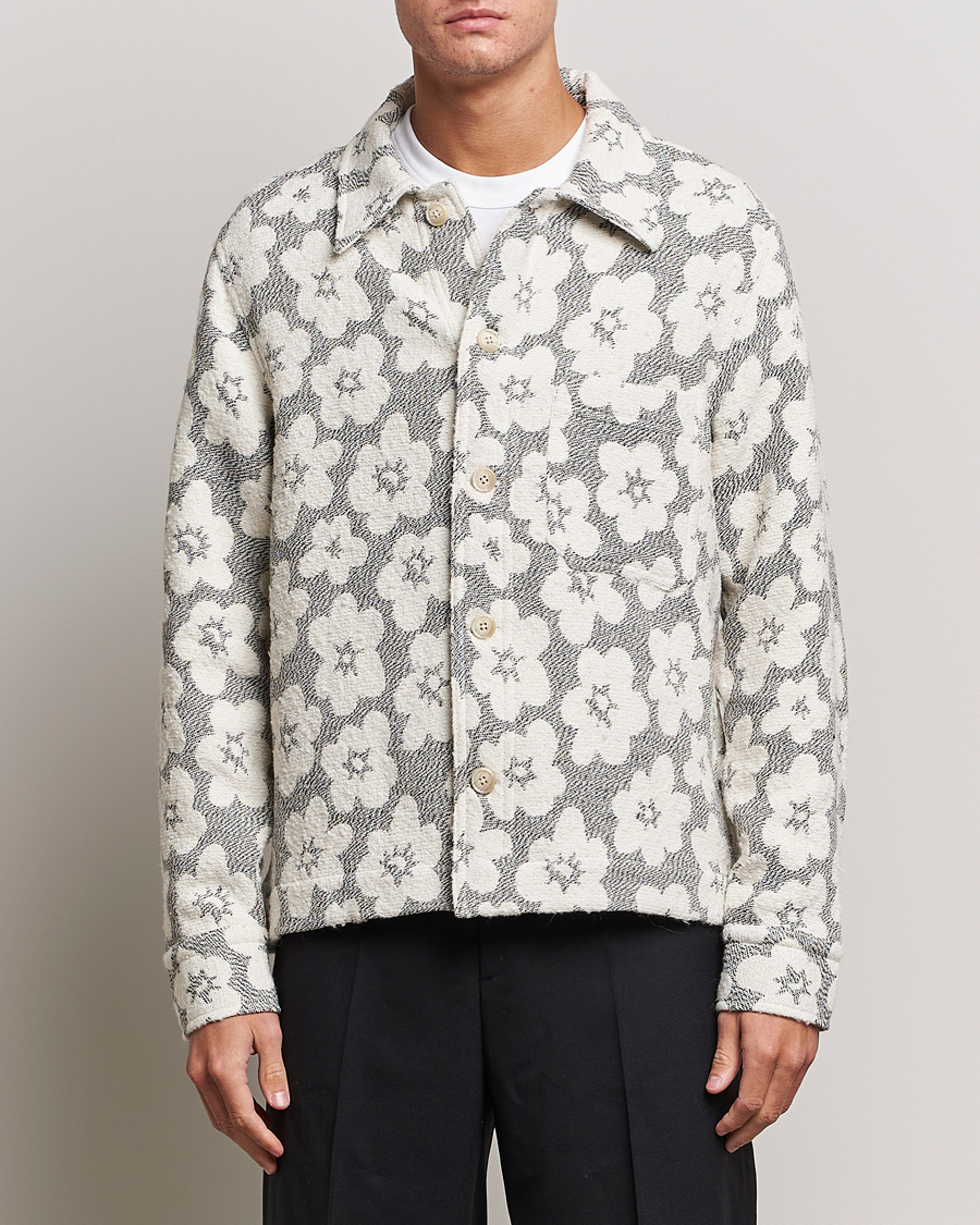 Men | Coats & Jackets | NN07 | Rahim Flower Shirt Jacket White/Black