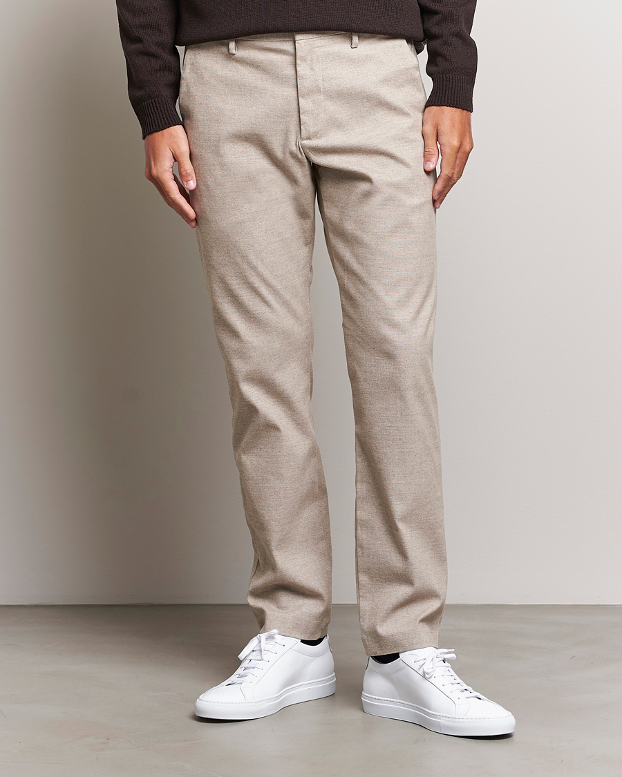 Men | Trousers | NN07 | Theo Brushed Cotton Trousers Cement