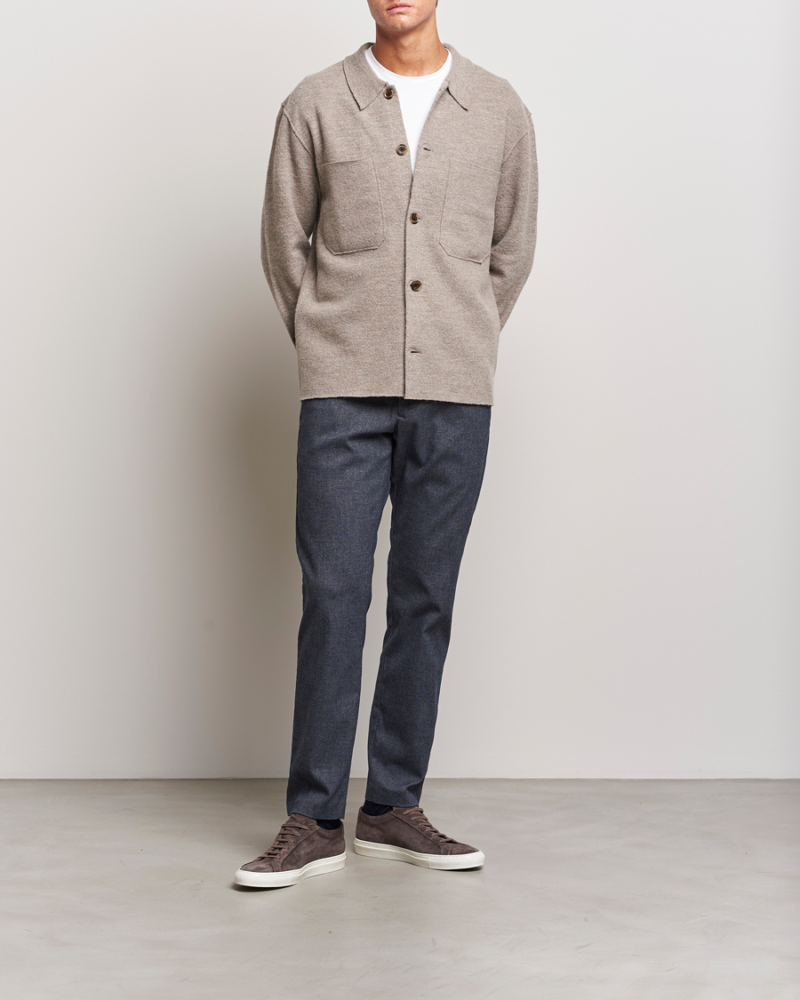 Men | Trousers | NN07 | Theo Brushed Cotton Trousers Navy Blue