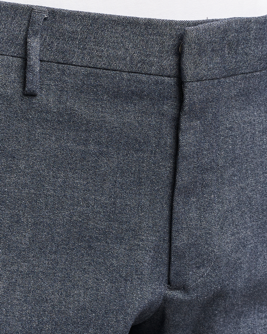 Men | Trousers | NN07 | Theo Brushed Cotton Trousers Navy Blue