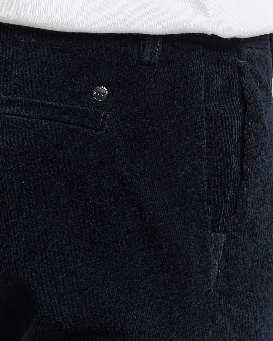Men | Trousers | NN07 | Theo Regular Fit Corduroy Chinos Navy Blue