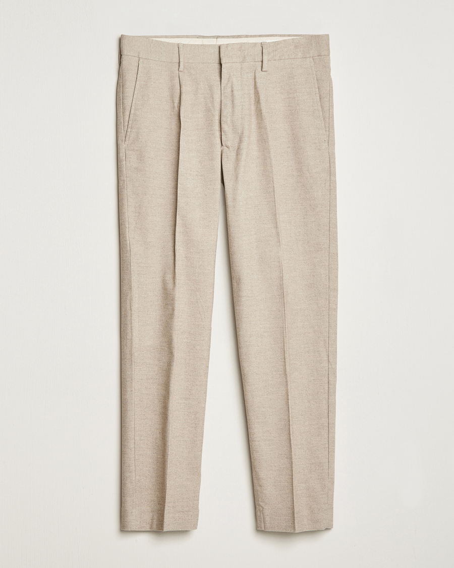 Men | Trousers | NN07 | Bill Wool Pleated Trousers Cement