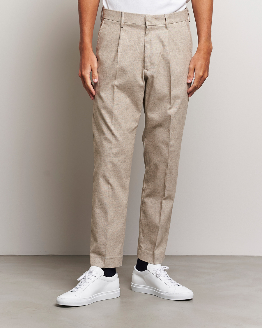 Men | Trousers | NN07 | Bill Wool Pleated Trousers Cement