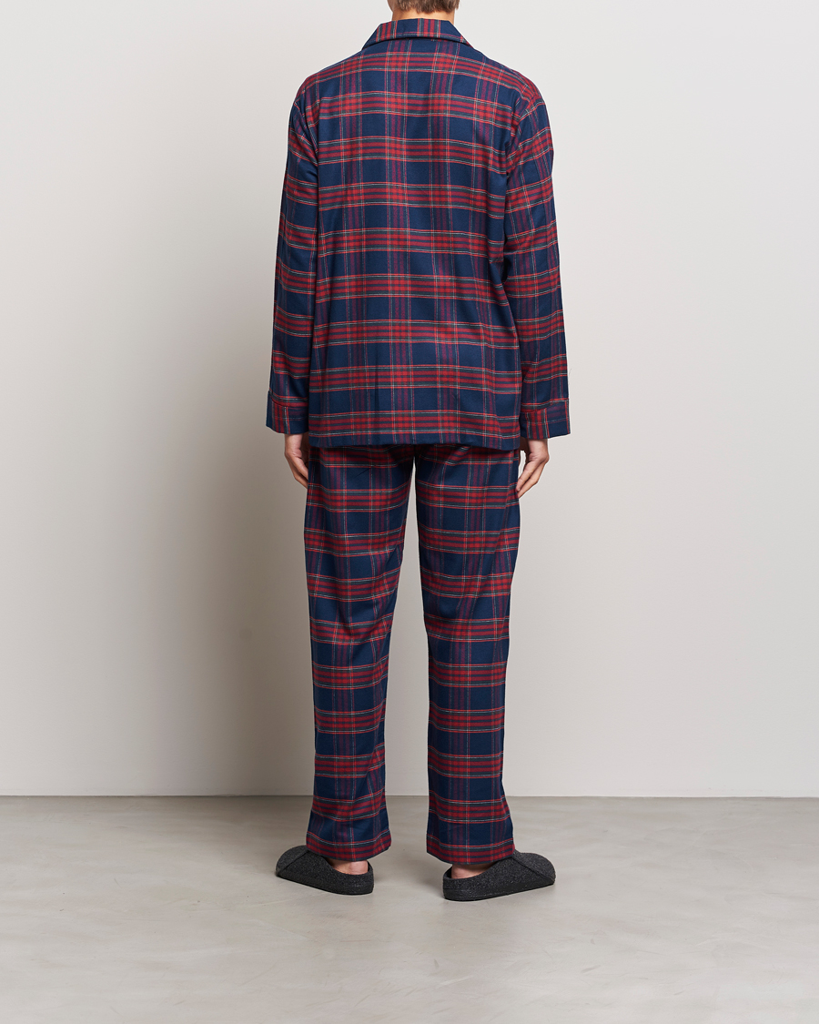 Men | Pyjamas & Robes | Derek Rose | Cotton Flannel Checked Pyjama Set Multi
