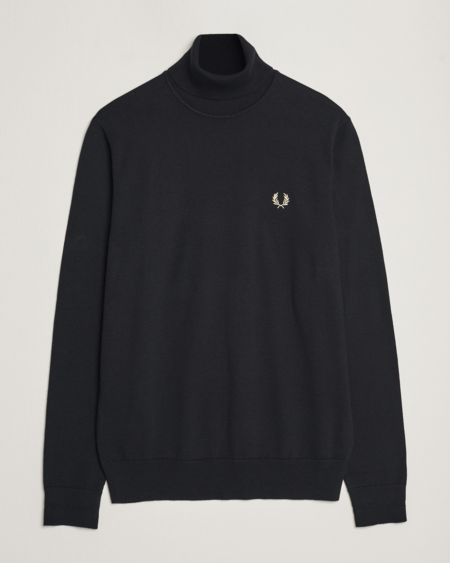 Men | Sweaters & Knitwear | Fred Perry | Classic Rollnock Jumper Black