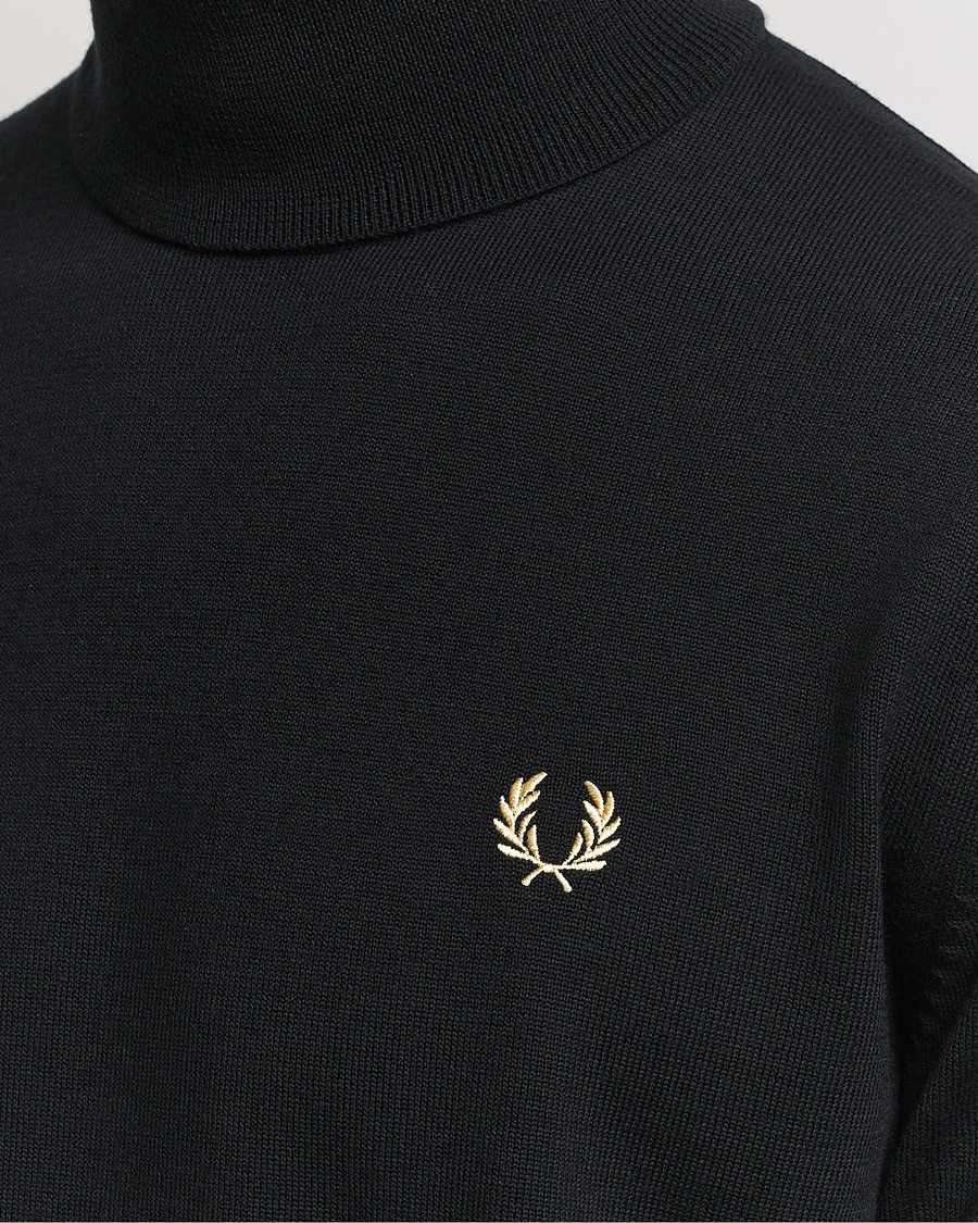 Men | Sweaters & Knitwear | Fred Perry | Classic Rollnock Jumper Black
