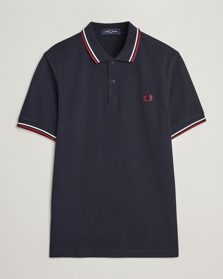 Men | Polo Shirts | Fred Perry | Twin Tipped Polo Shirt Navy