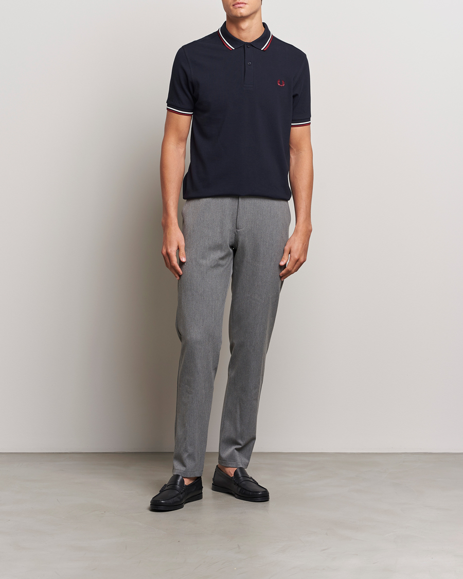 Men | Polo Shirts | Fred Perry | Twin Tipped Polo Shirt Navy