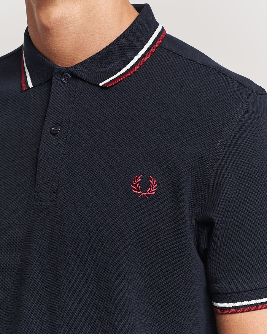 Men | Polo Shirts | Fred Perry | Twin Tipped Polo Shirt Navy