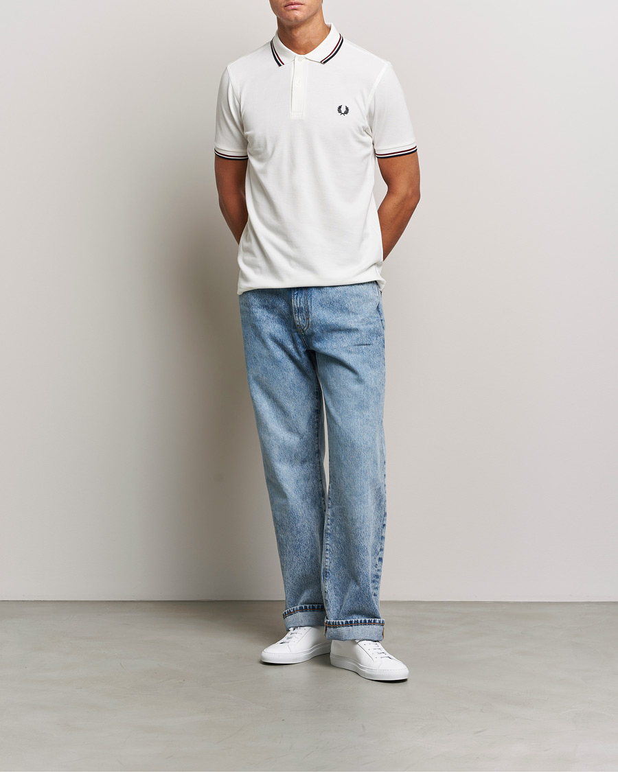 Men | Polo Shirts | Fred Perry | Twin Tipped Polo Shirt Snow White
