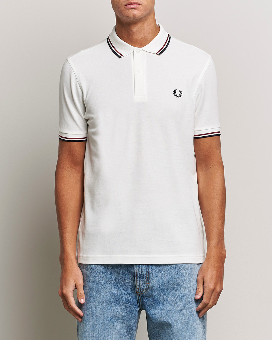 Men | Polo Shirts | Fred Perry | Twin Tipped Polo Shirt Snow White