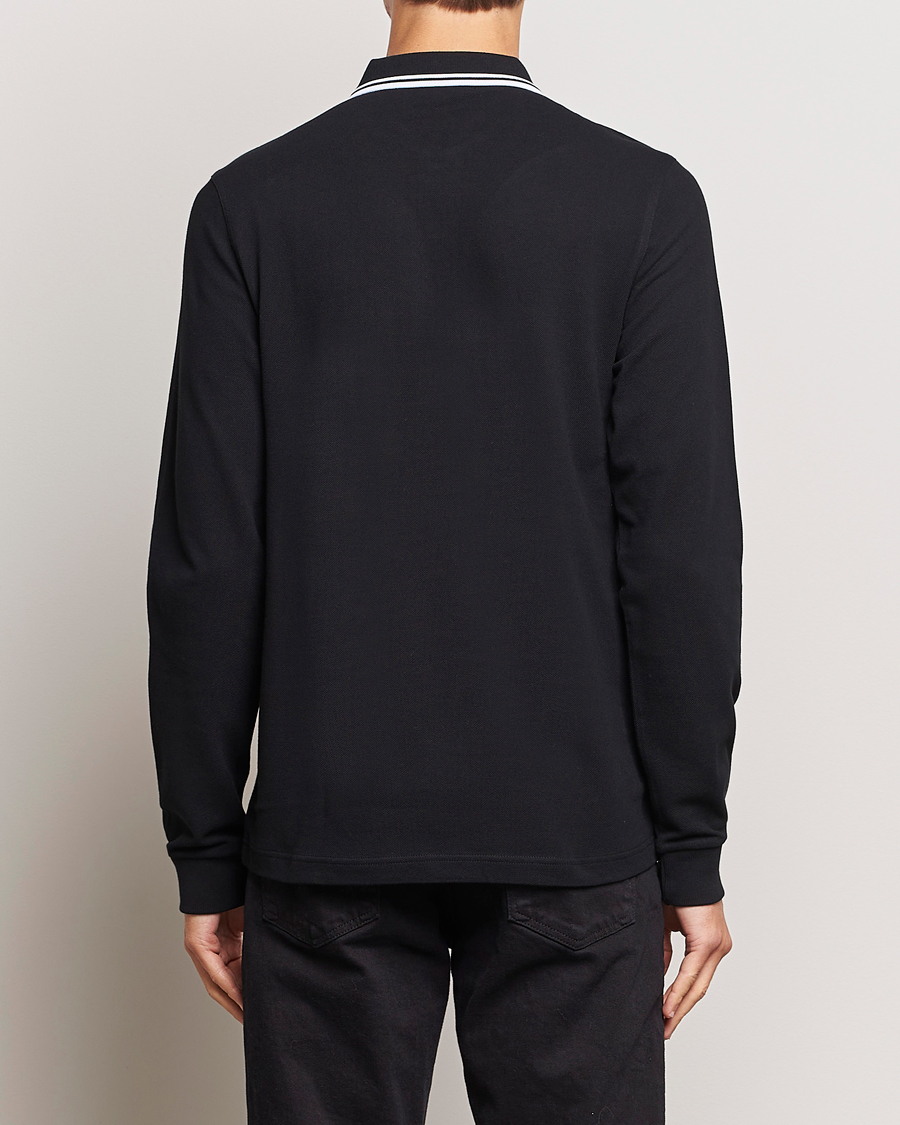Men | Polo Shirts | Fred Perry | Long Sleeve Twin Tipped Shirt Black