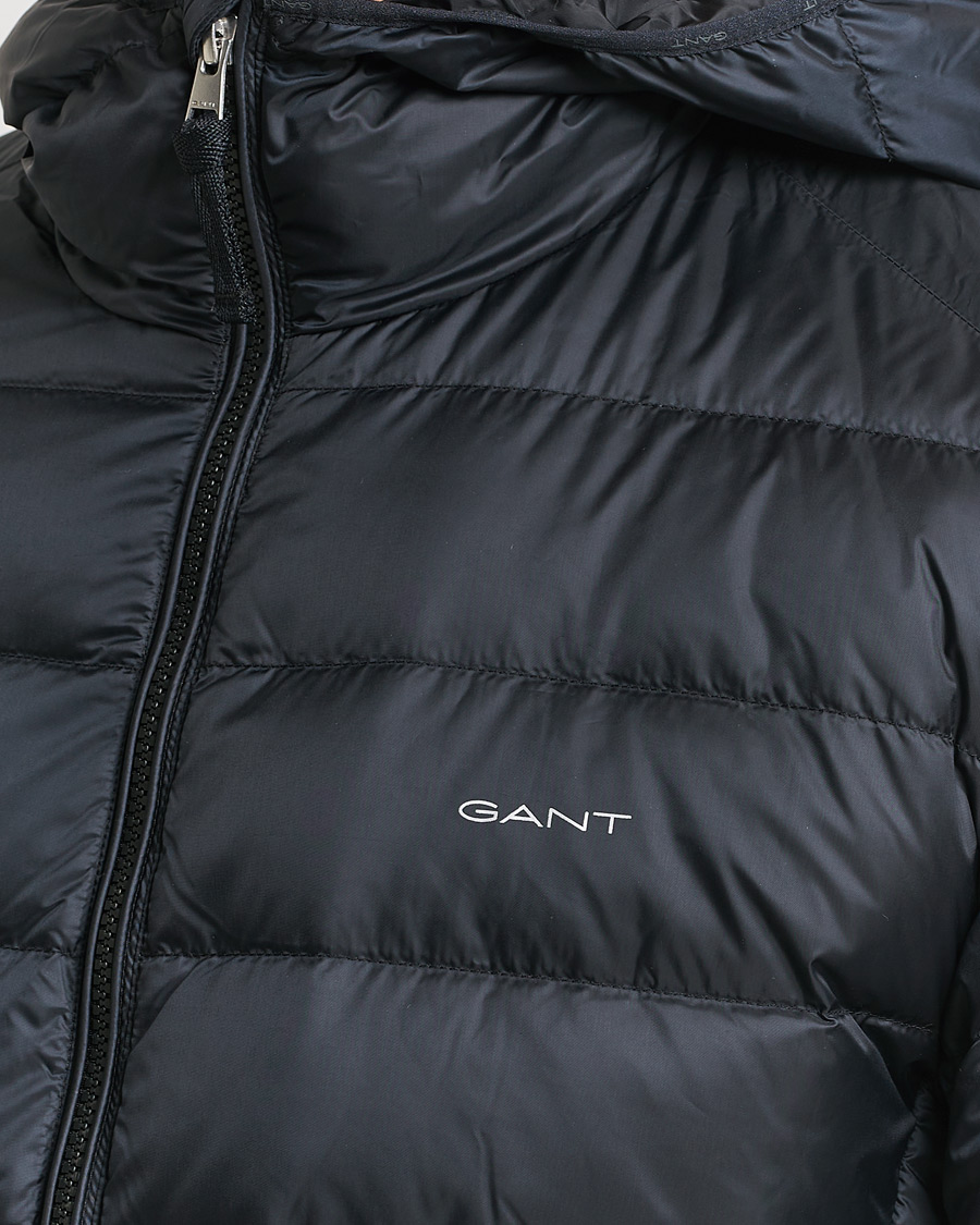 Men | Coats & Jackets | GANT | Light Down Hooded Jacket Black
