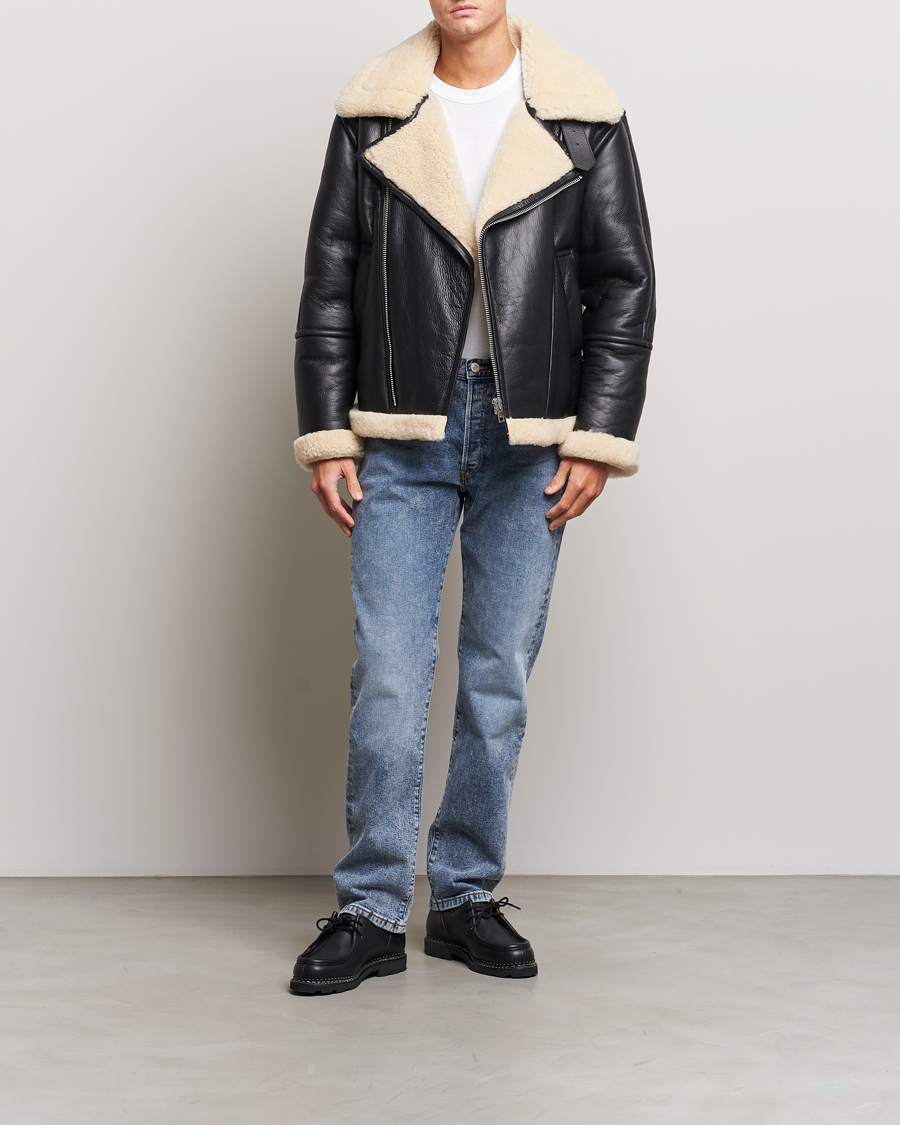 Men | Coats & Jackets | Gant | Heavy Shearling Jacket Black
