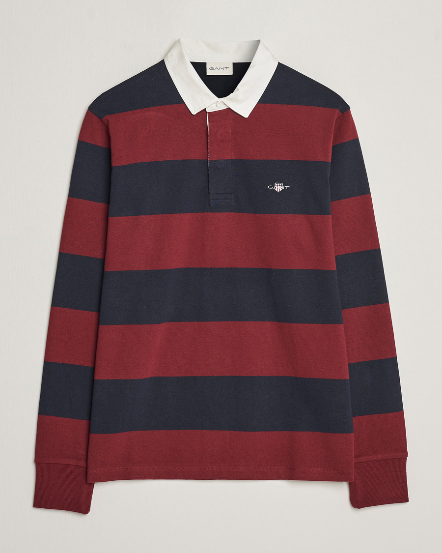 Men | Sweaters & Knitwear | GANT | Original Barstripe Heavy Rugger Plumped Red