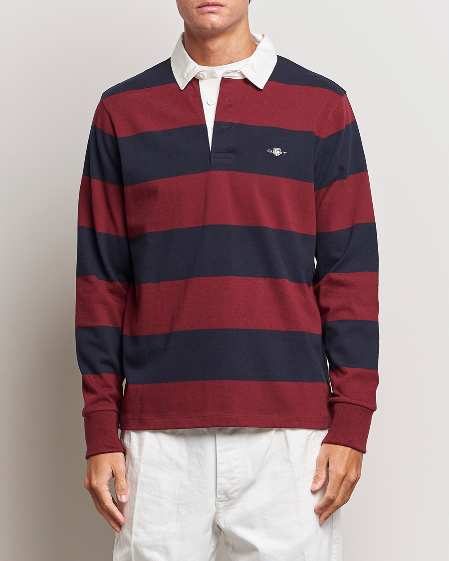 Men | Sweaters & Knitwear | GANT | Original Barstripe Heavy Rugger Plumped Red