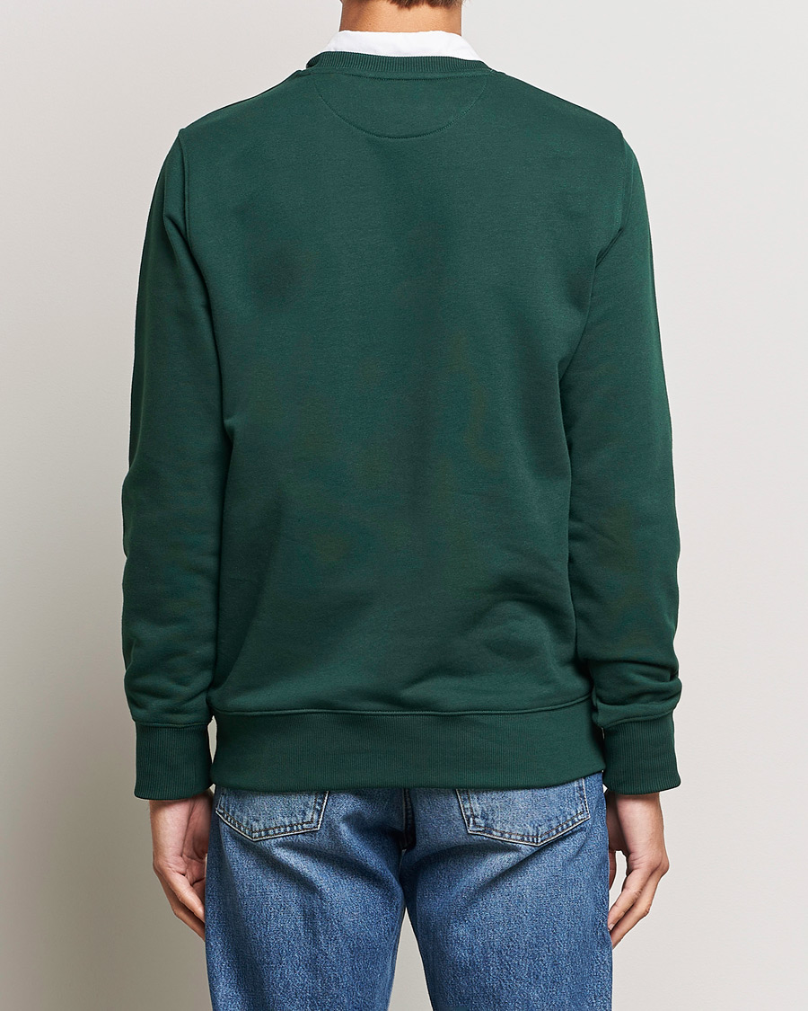 Men | Sweaters & Knitwear | GANT | Original Crew Neck Sweatshirt Tartan Green